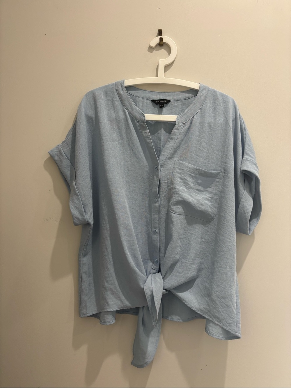 Tahari Pale Blue Button-Front Shirt
